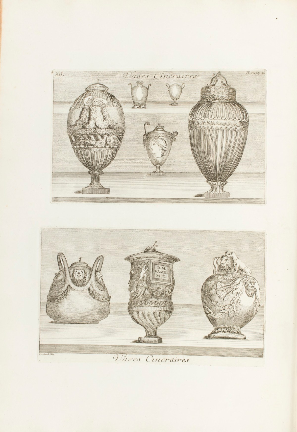 Jean Barbault, 'Vases cinéraires: Planche XII.'