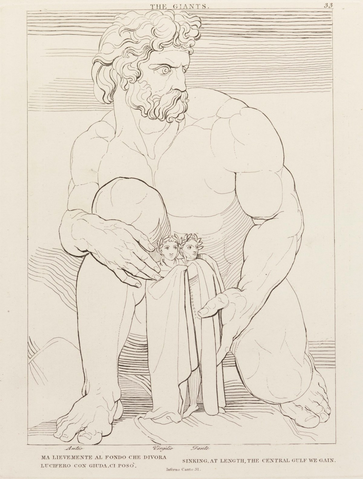 John Flaxman RA, 'The Giants' (from The Divine Comedy)