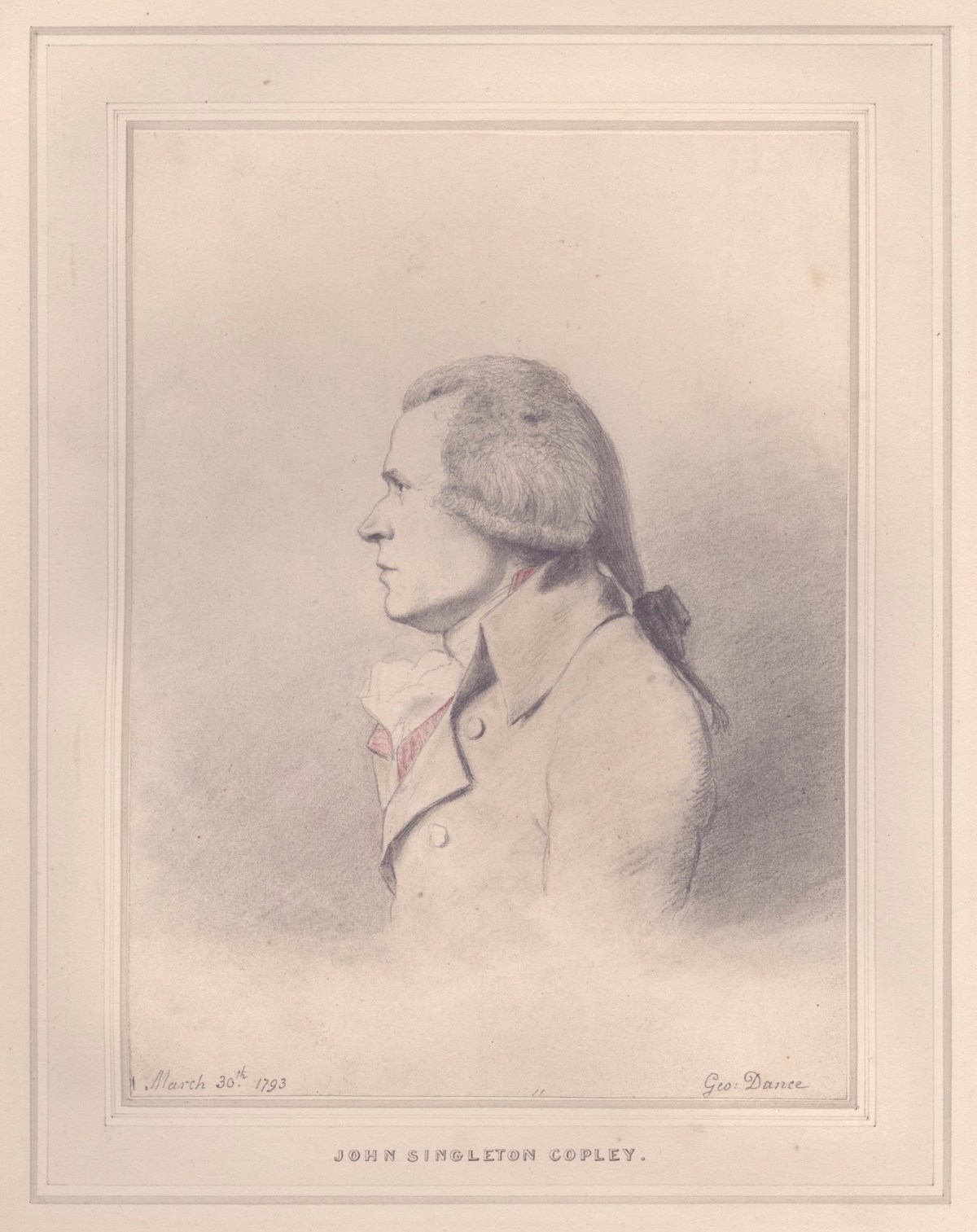 George Dance RA, Portrait of John Singleton Copley, R.A.