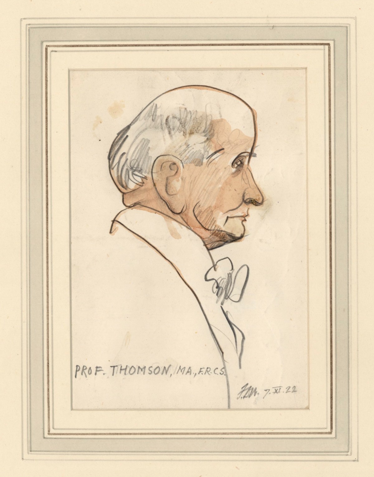 Francis Derwent Wood RA, Caricature of Professor Thomson