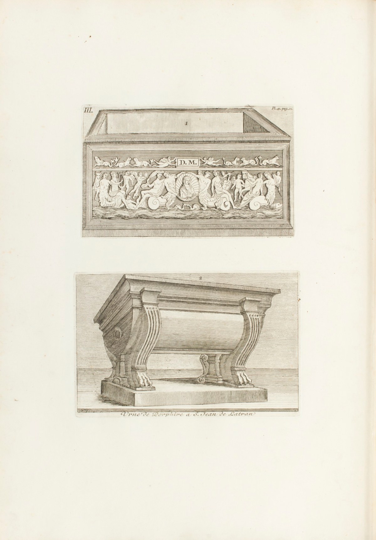Jean Barbault, 'Sarcophagus: Planche III.'