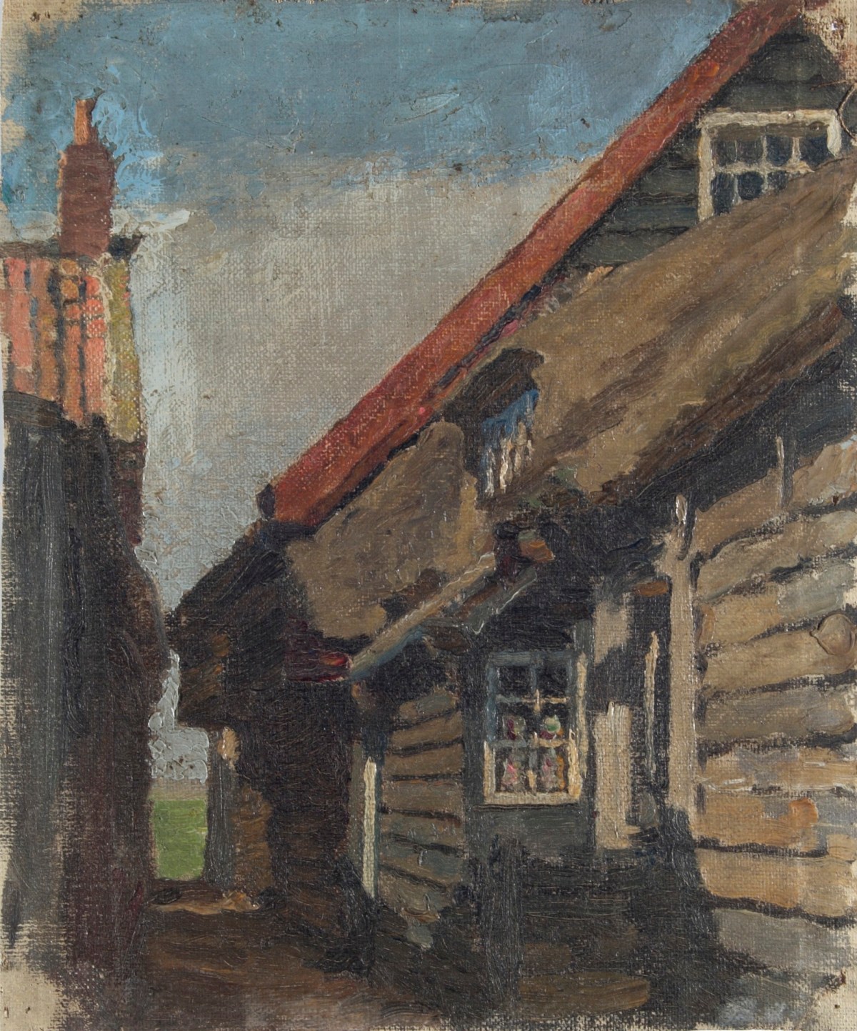 Sir George Clausen RA, Study of wooden houses (Holland)