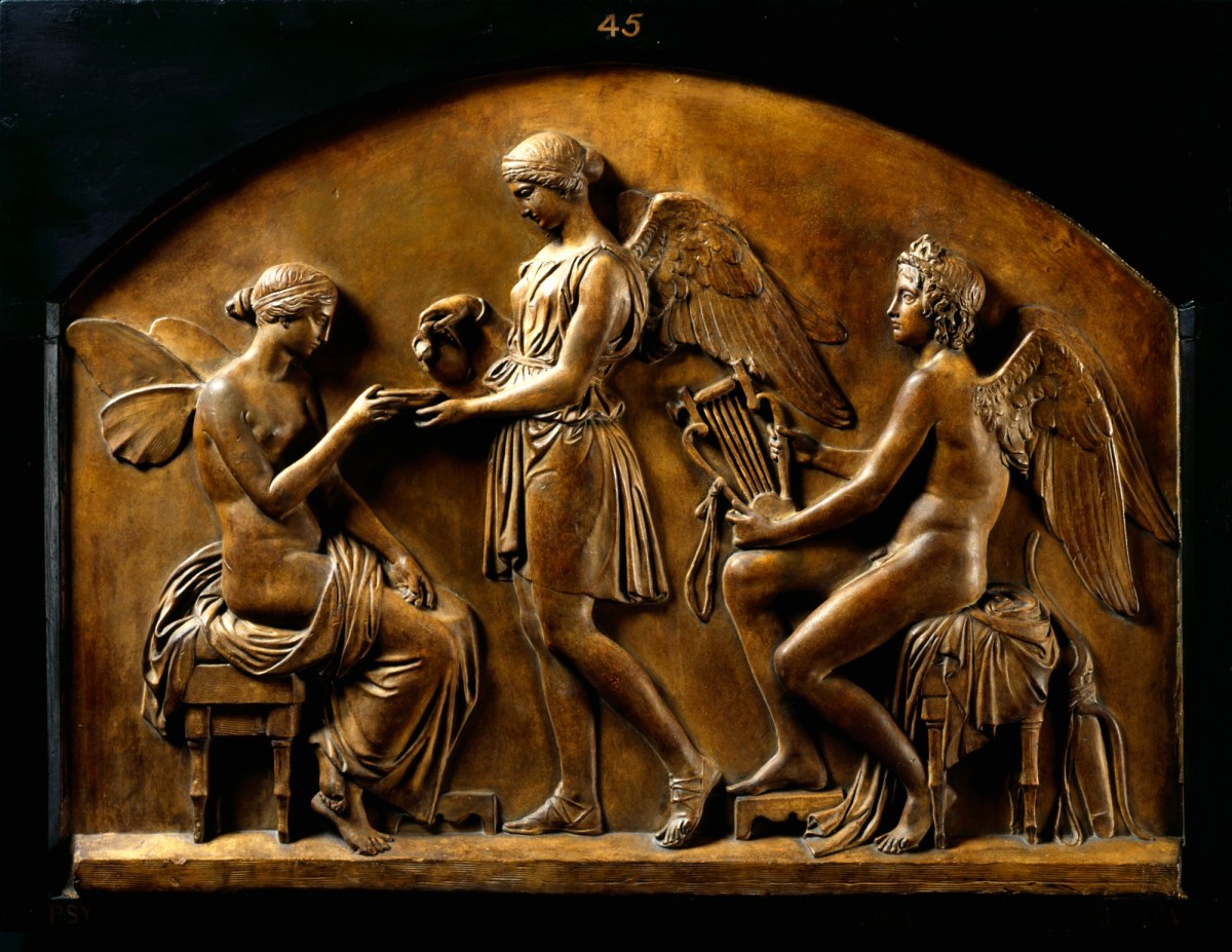 John Gibson RA, Psyche receiving Nectar from Hebe in the Presence of Celestial Love