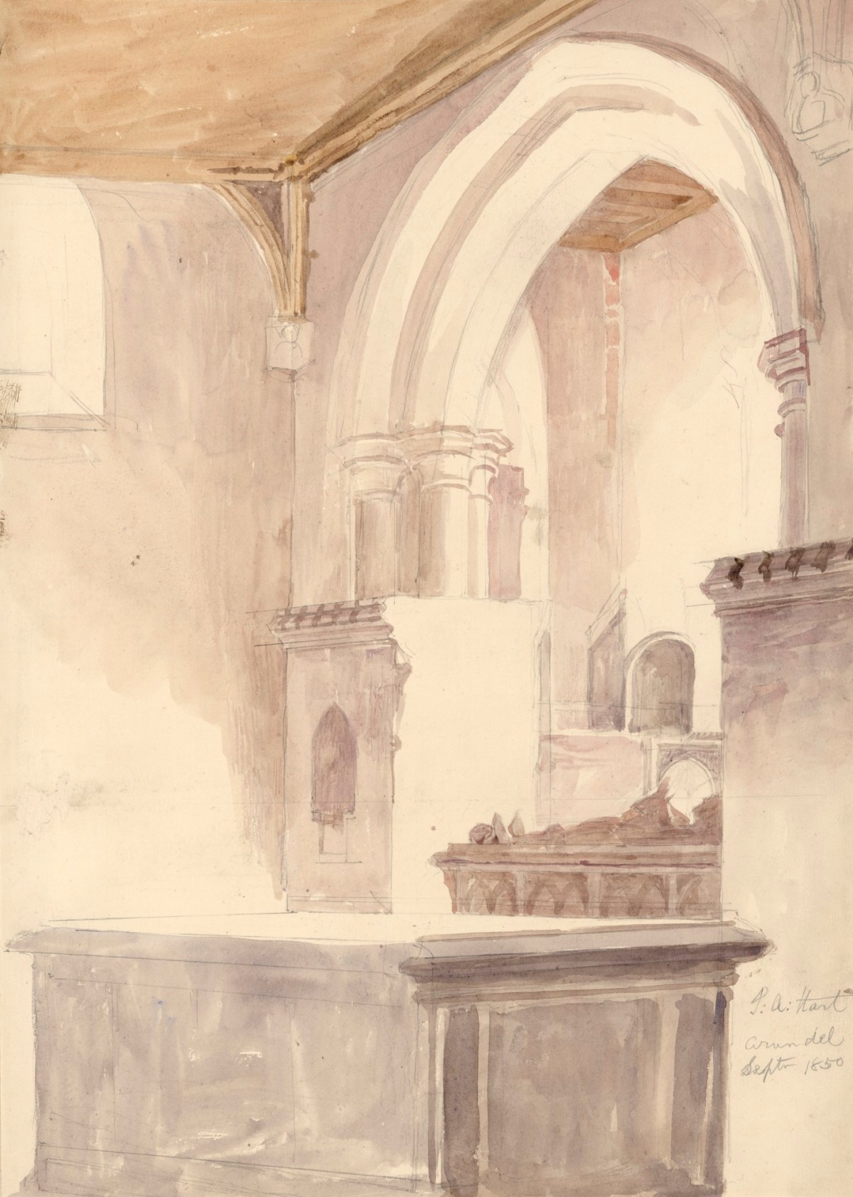 Solomon Alexander Hart RA, Fitzalan Chapel, Arundel Castle