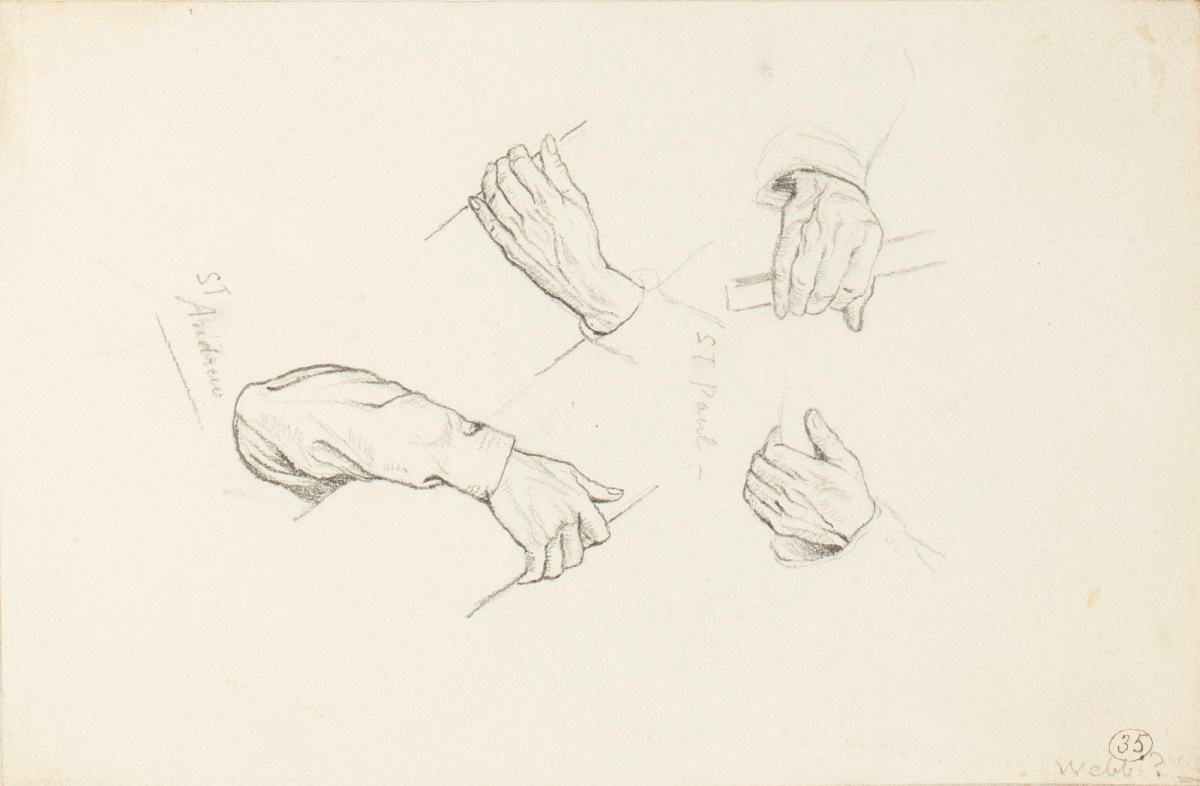 Henry Hugh Armstead RA, Studies of hands for the Webb Monument, St. Paul's Cathedral