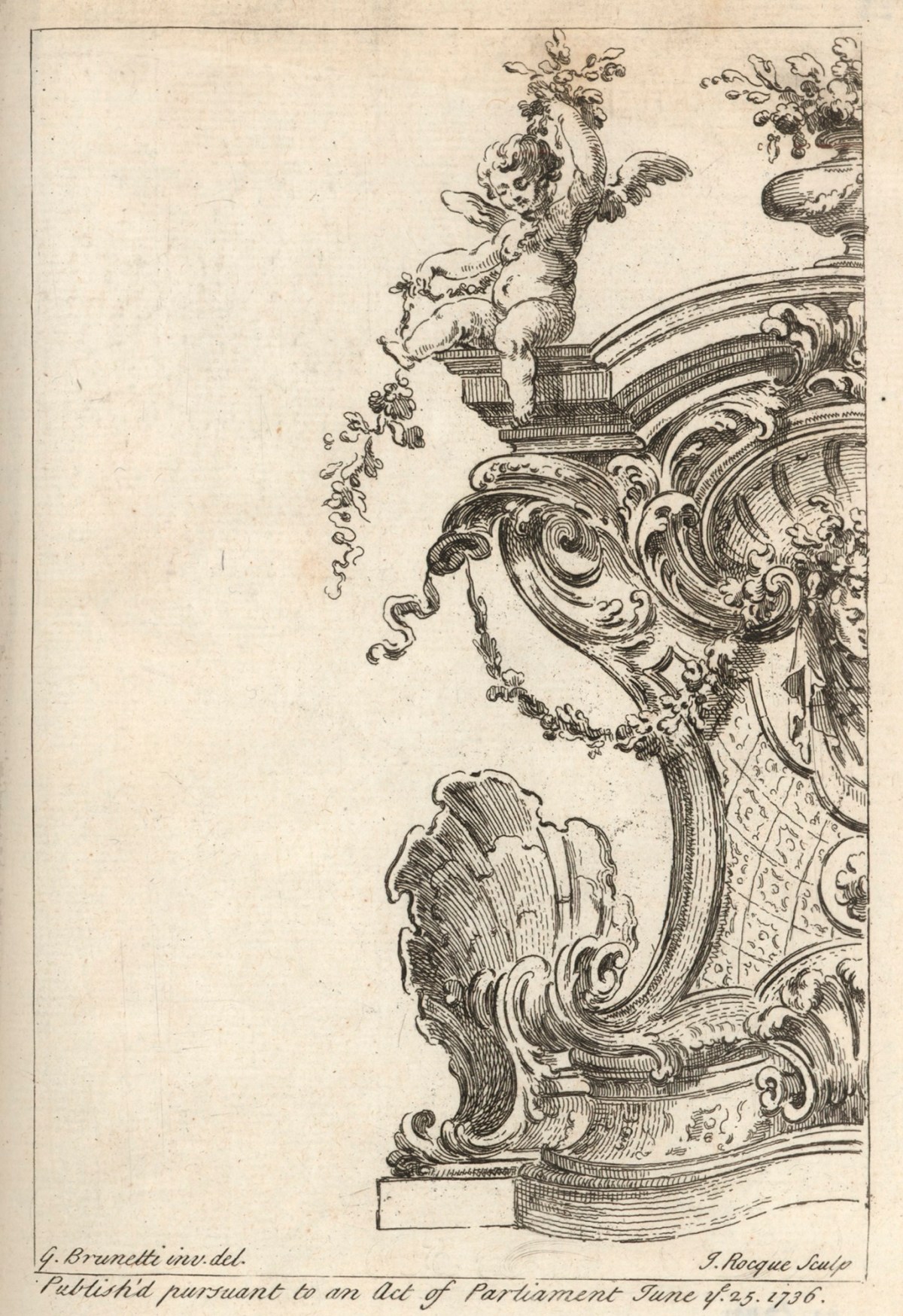 Gaetano Brunetti, Scrolled niche for a bust