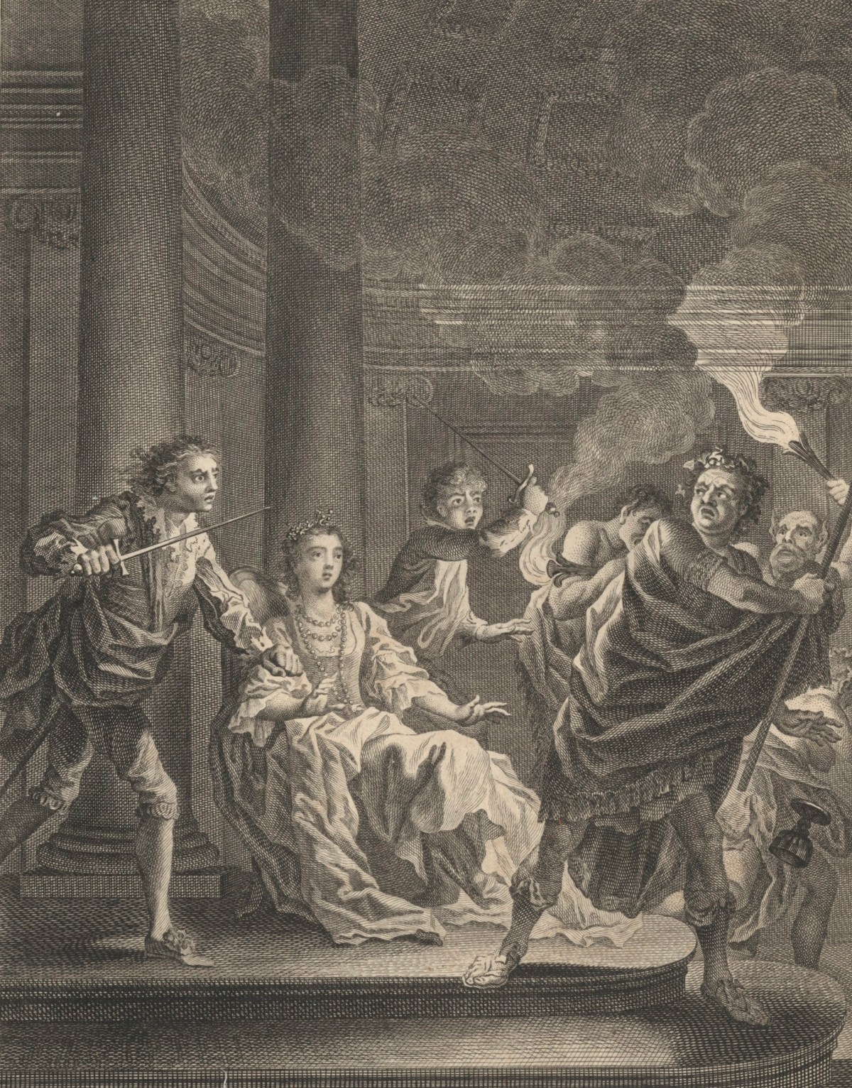 Francis Hayman RA, The Brothers attack Comus