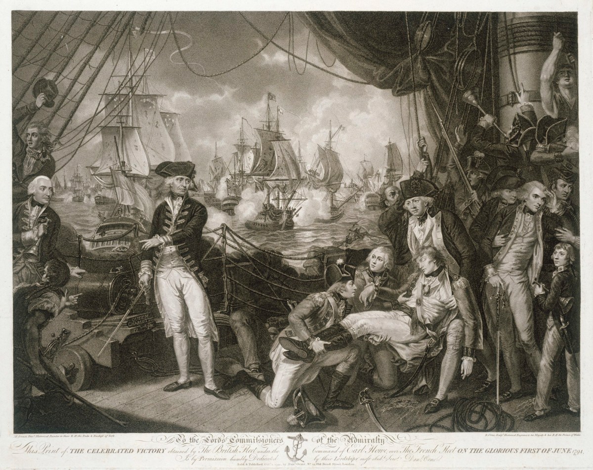 Daniel Orme, Lord Howe on the Deck of the Queen Charlotte