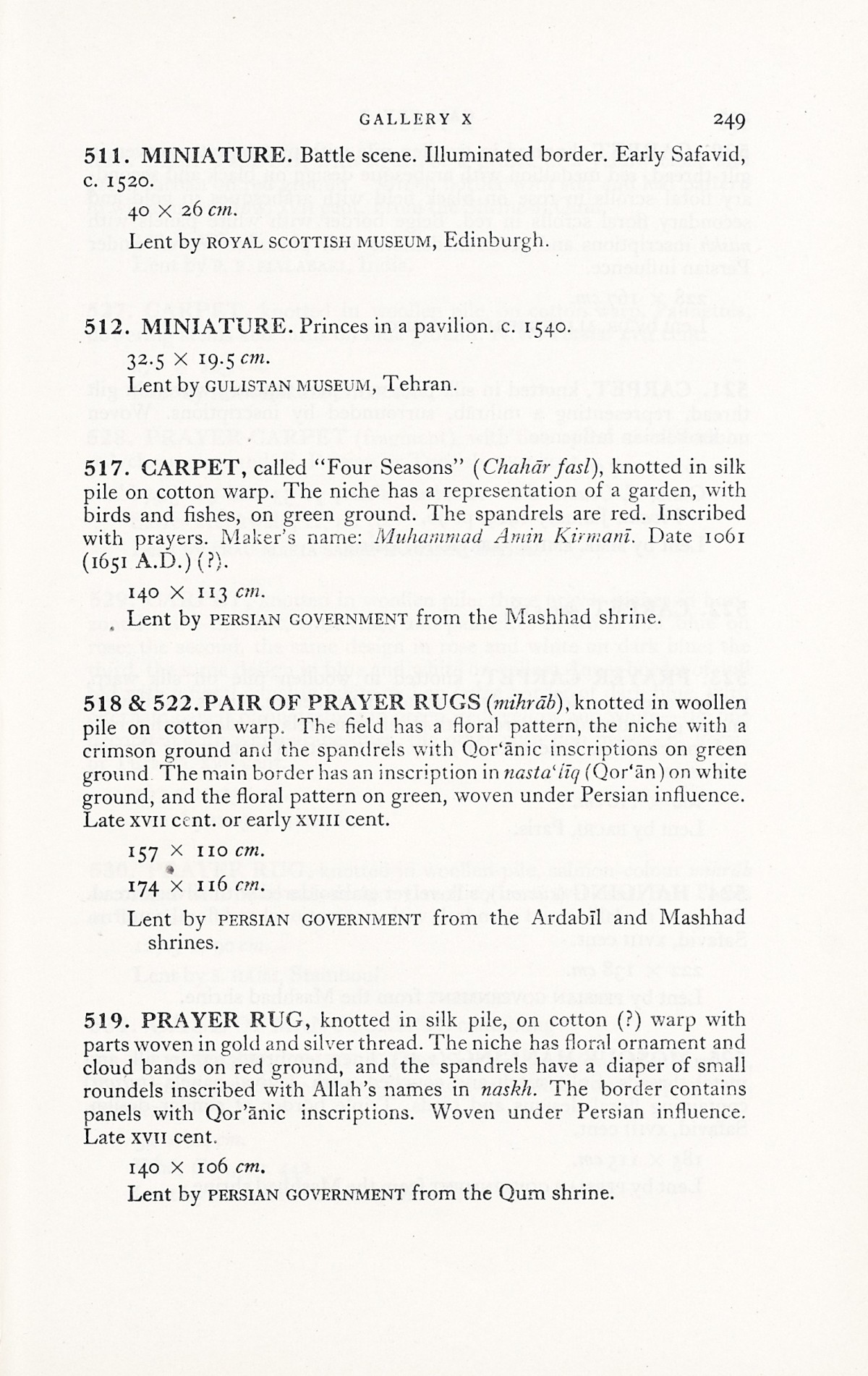 Page 277 of 1931 - International Exhibition of Persian Art