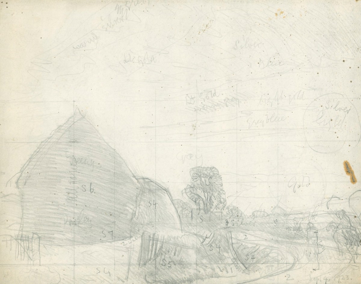 Sir George Clausen RA, Compositional study for 'Sunrise in September'