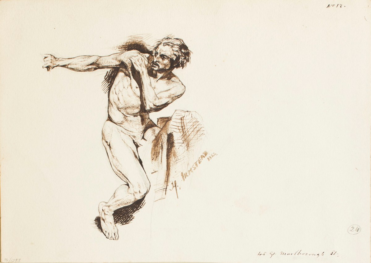 Henry Hugh Armstead RA, Study of a male nude
