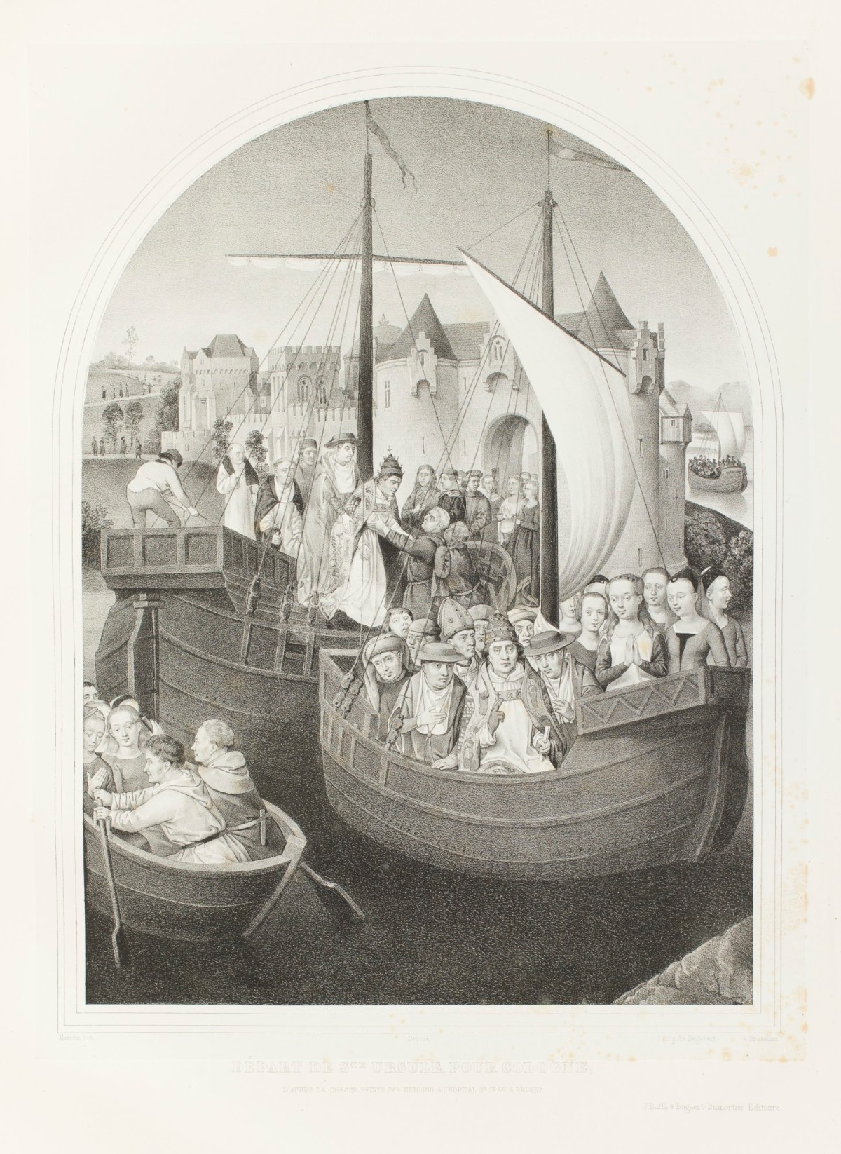 Hans Memling, 'Depart de Ste Ursule, pour Cologne.'