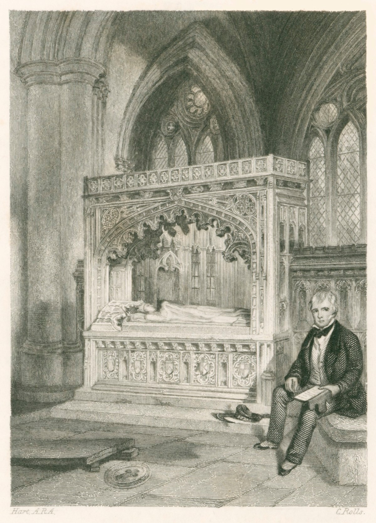 Solomon Alexander Hart RA, Scott in Melrose Abbey