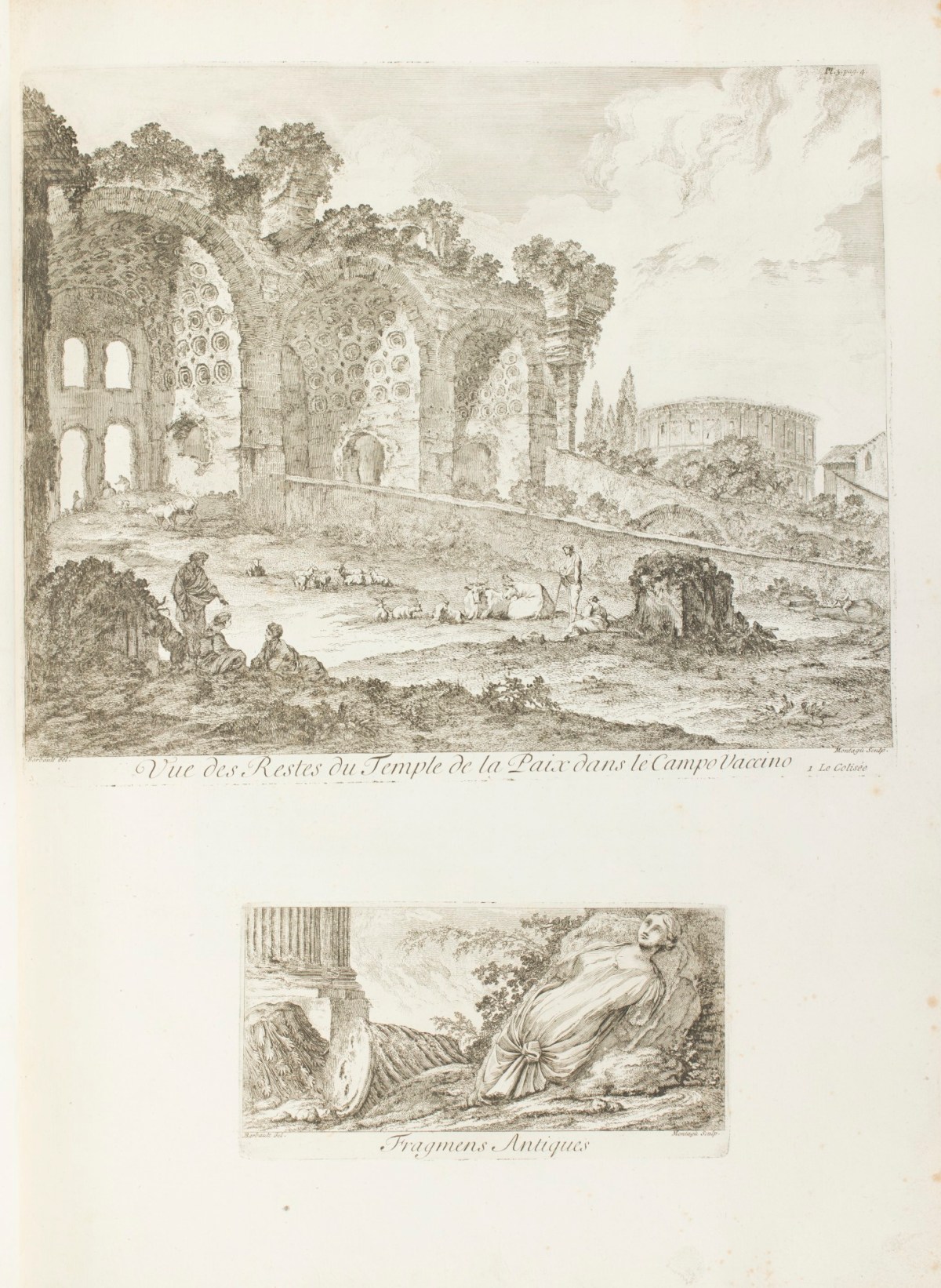 Jean Barbault, 'Vue des Restes du Temple de la Paix dans le Campo Vaccino.'