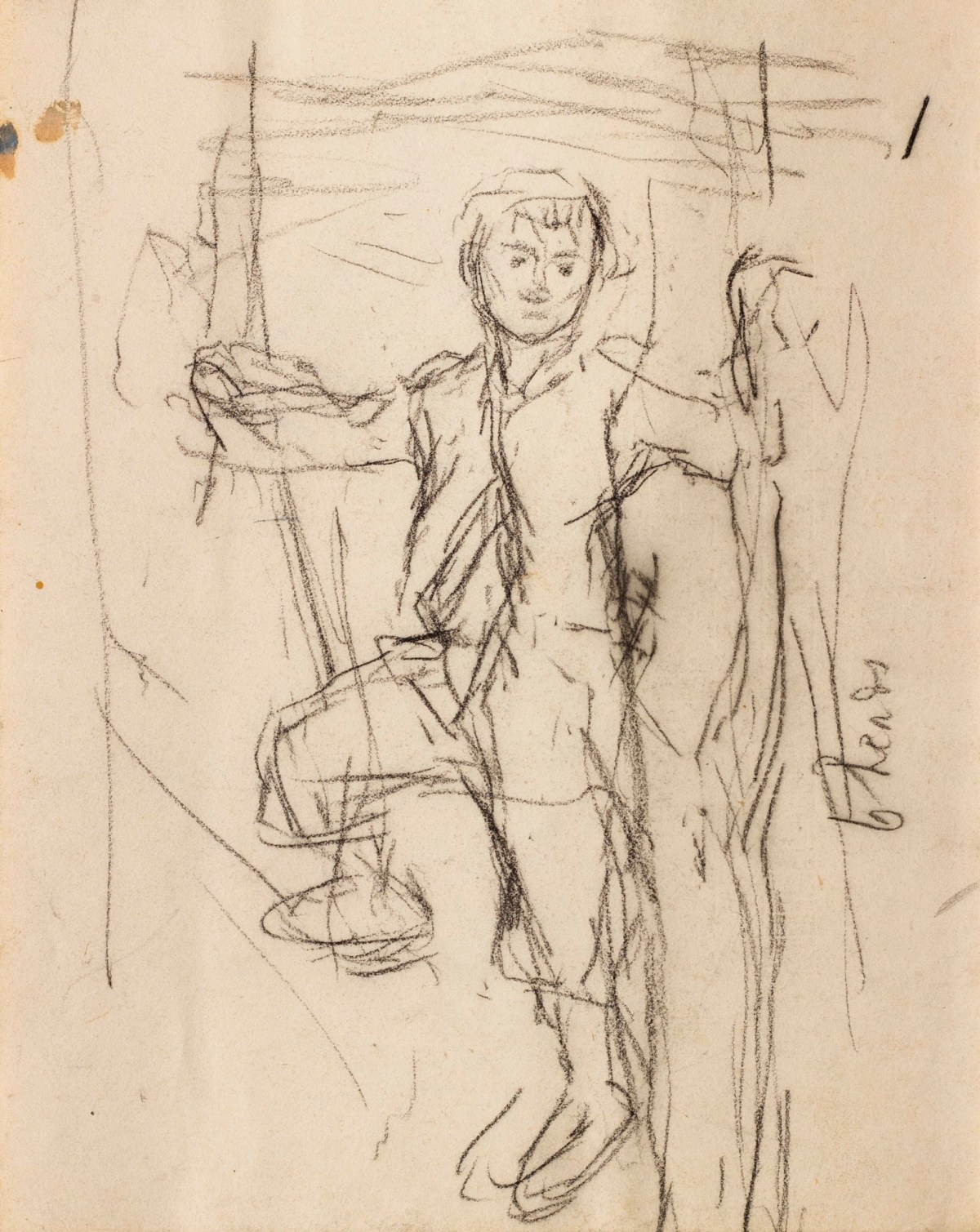 Sir George Clausen RA, Study for 'The Gap in the Hedge'