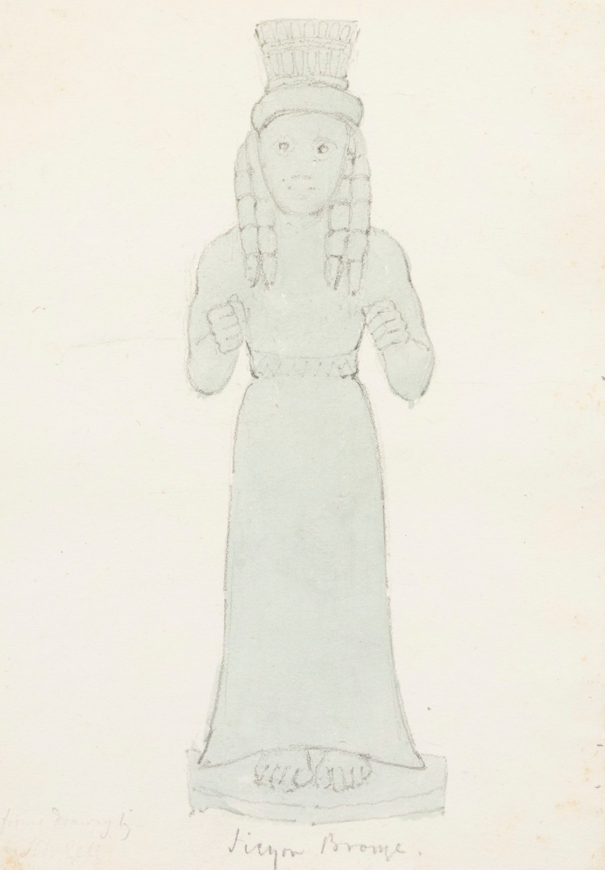 Richard Westmacott the Younger RA, Drawing of a Greek bronze figure