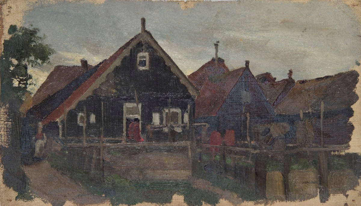 Sir George Clausen RA, Study of wooden houses in Holland