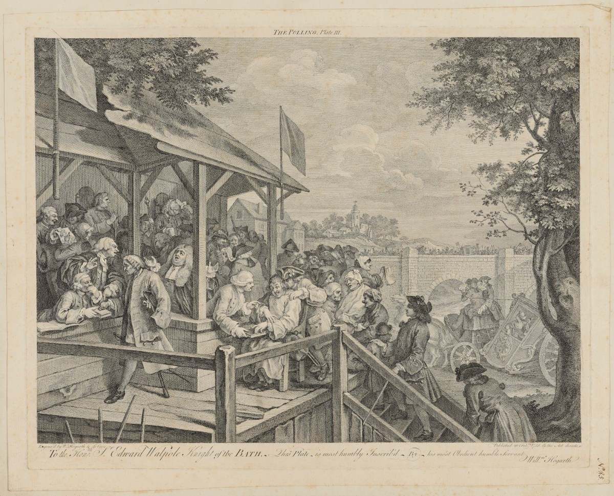 William Hogarth, The Polling (Four Prints of an Election, plate 3)