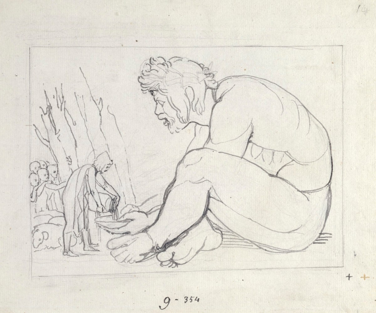 John Flaxman RA, Ulysses Giving Wine to Polyphemus