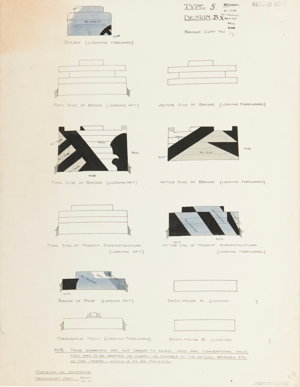 Unknown artist, 'Dazzle' design, Type 5, B. X.
