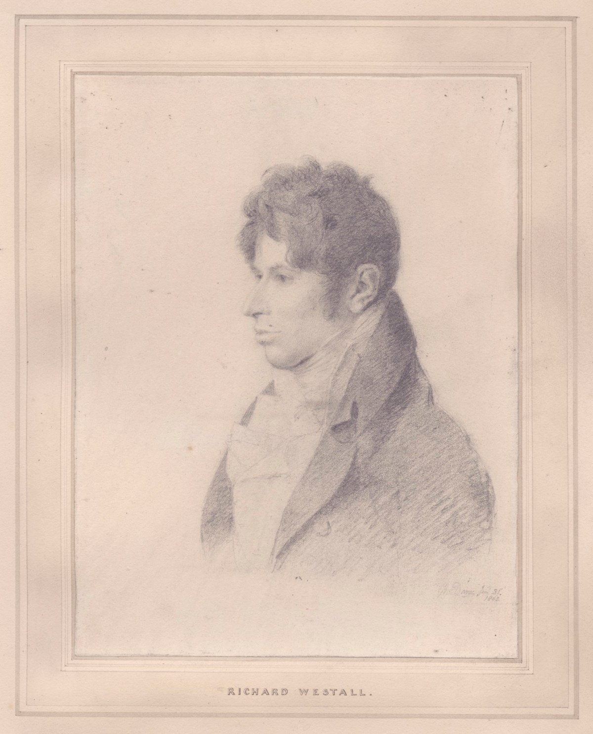 George Dance RA, Portrait of Richard Westall, R.A.