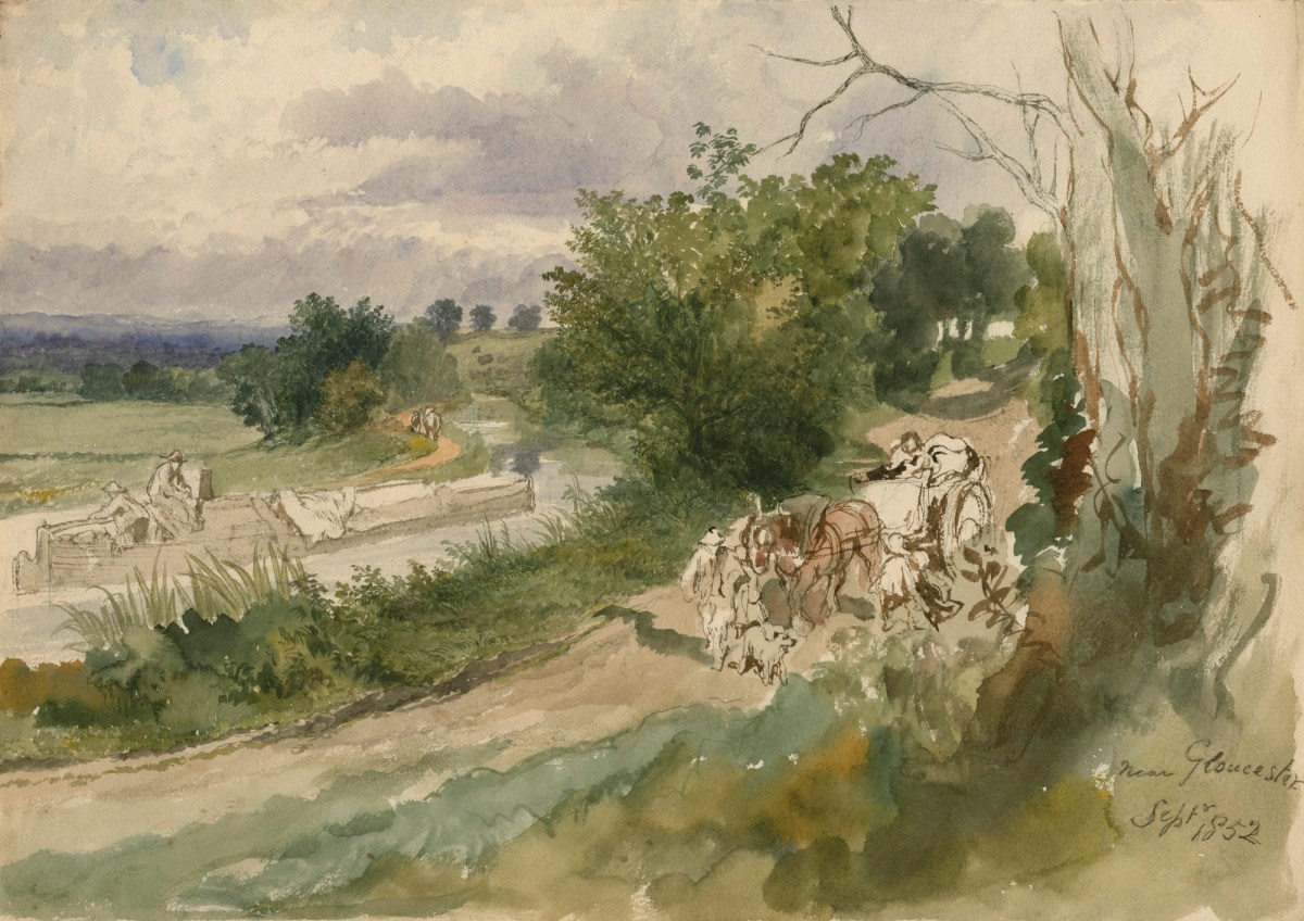 Sir John Gilbert RA, Landscape near Gloucester