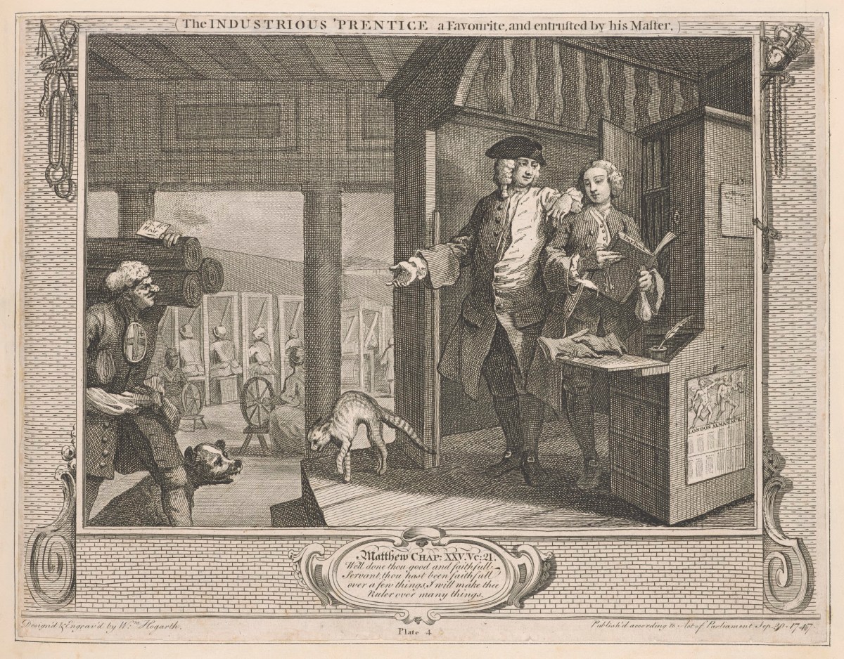 William Hogarth, InIndustry and Idleness, plate 4