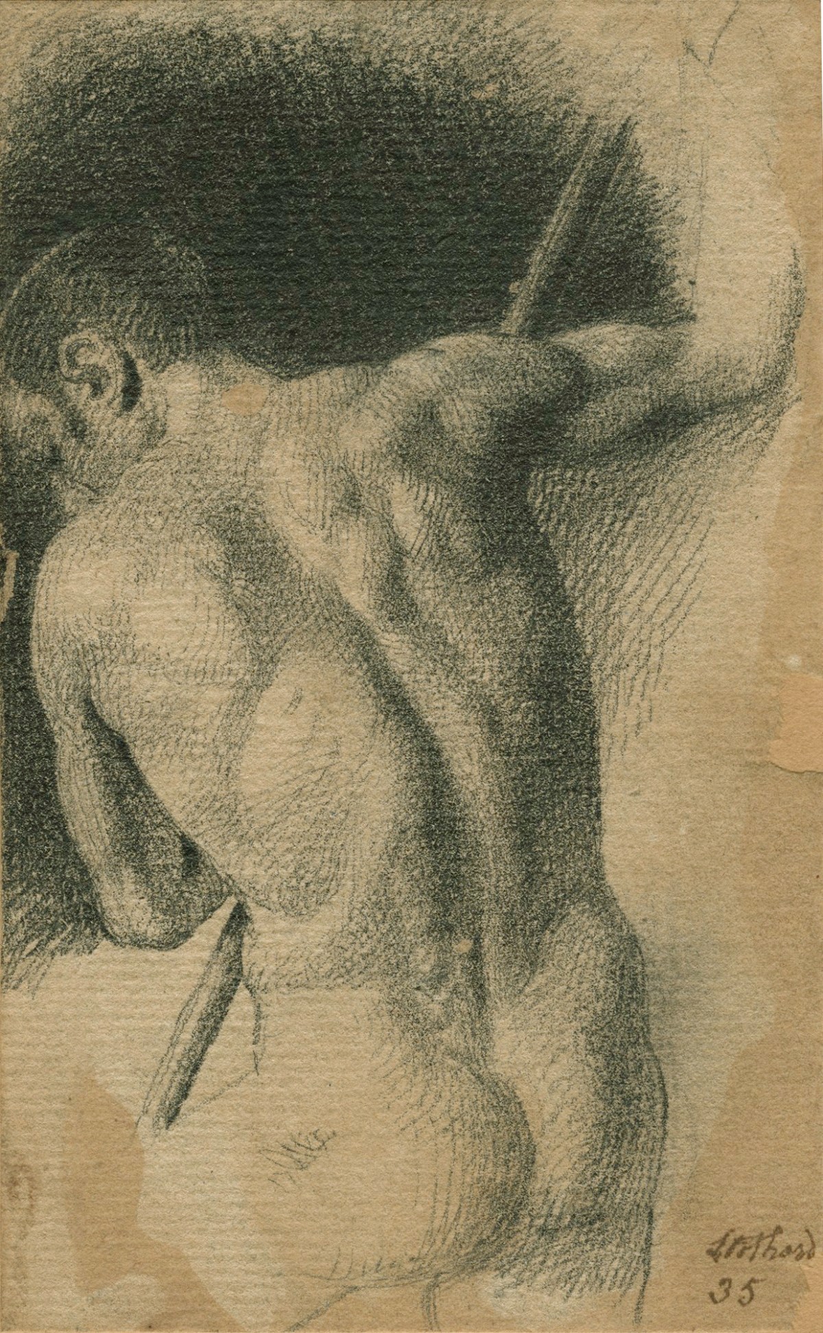 Thomas Stothard RA, Half-length male nude