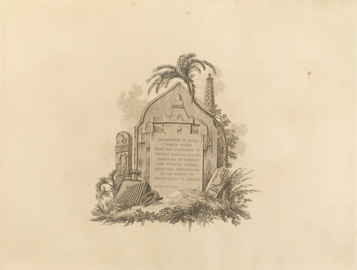 Thomas Daniell RA, Title-plate