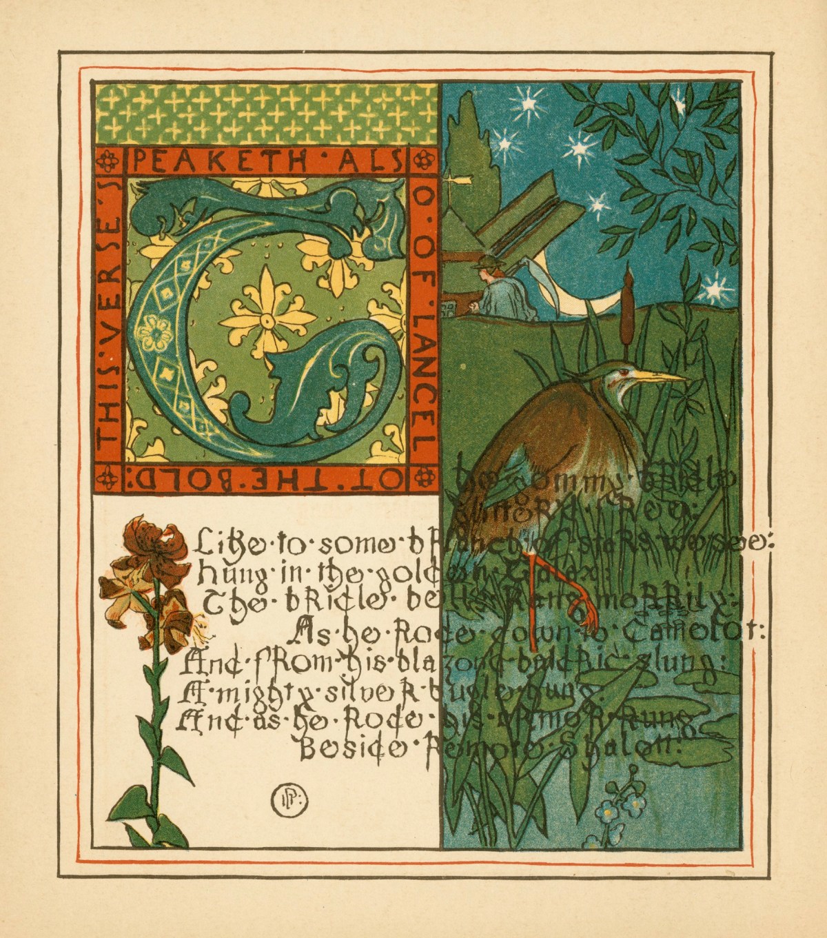 Howard Pyle, 'The gemmy bridle glitter'd free / Like to some branch of stars we see / Hung in the golden Galazy.'