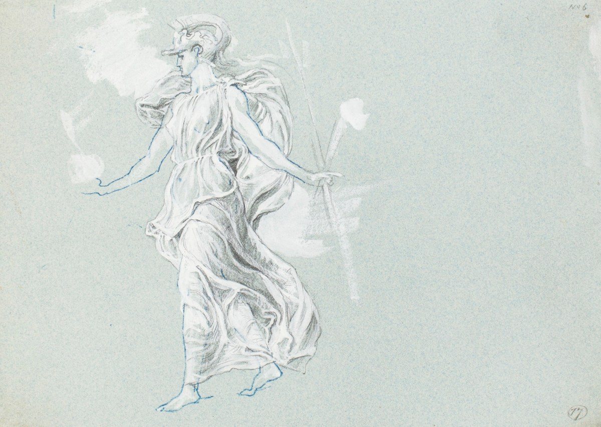 Henry Hugh Armstead RA, Study of a draped female figure for a "Coinage competition"