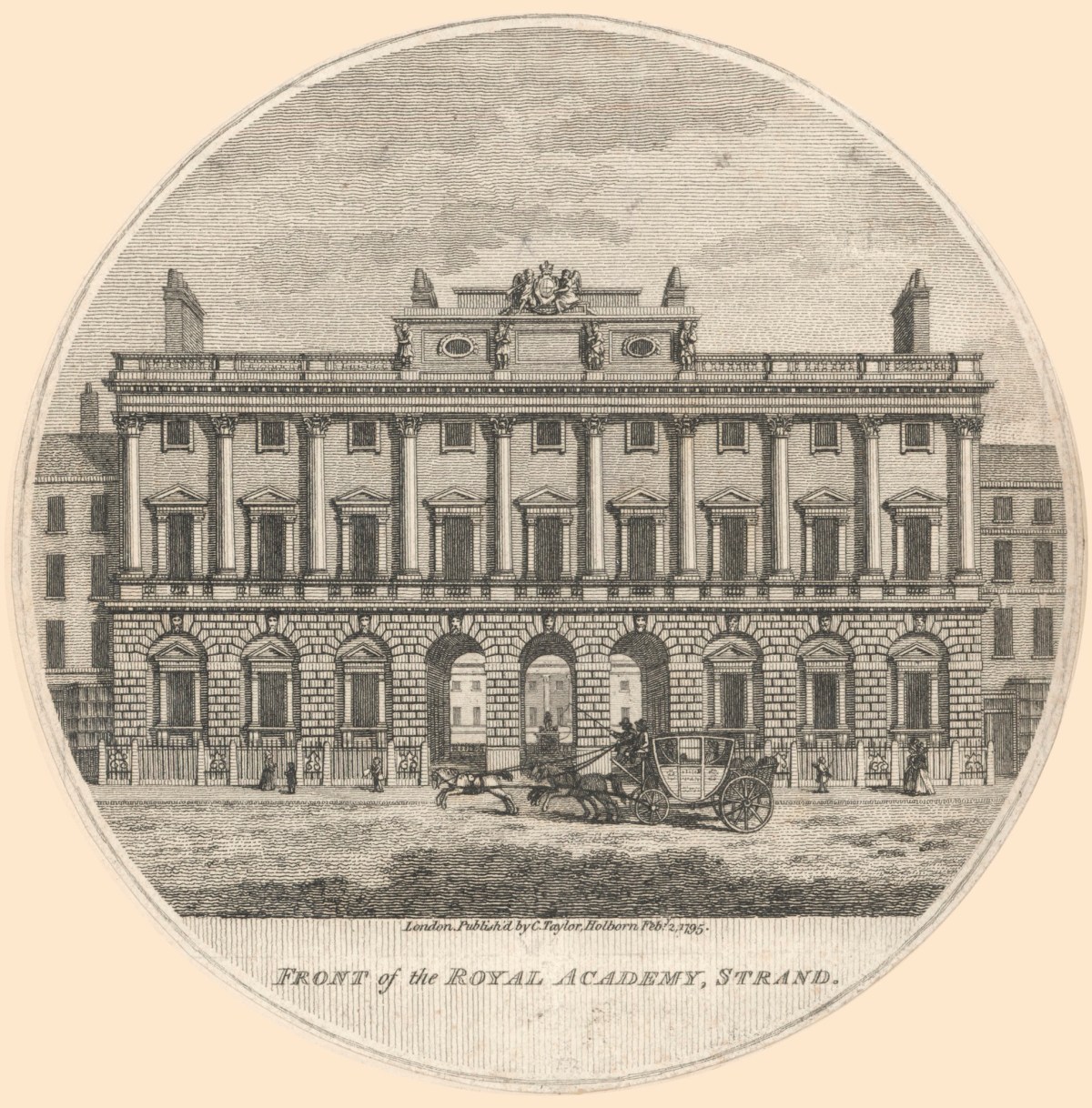Thomas Girtin, Front of the Royal Academy, Strand