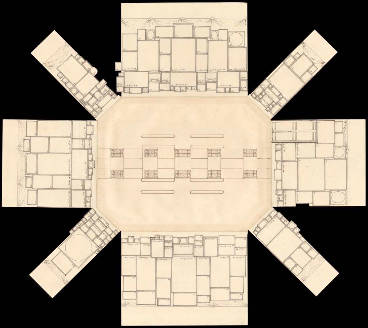 , Pop-up diagrams of the hang of works in the summer exhibition