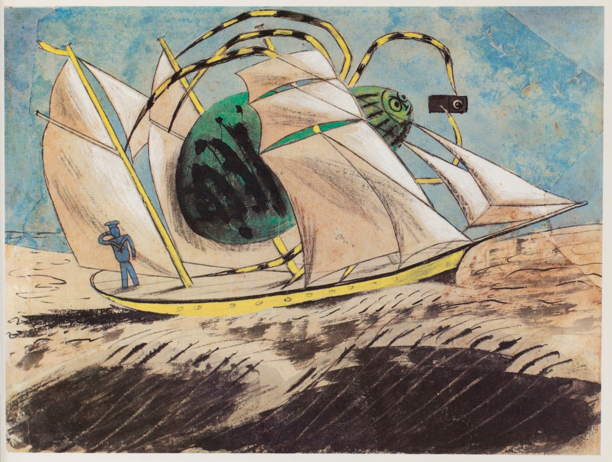 Edward Bawden RA, The Welsh Polypod aboard a toy ship