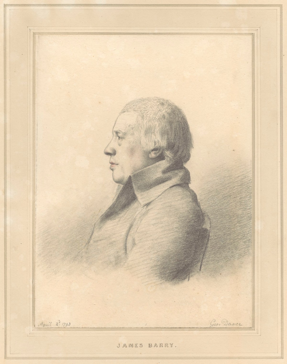 George Dance RA, Portrait of James Barry, R.A.