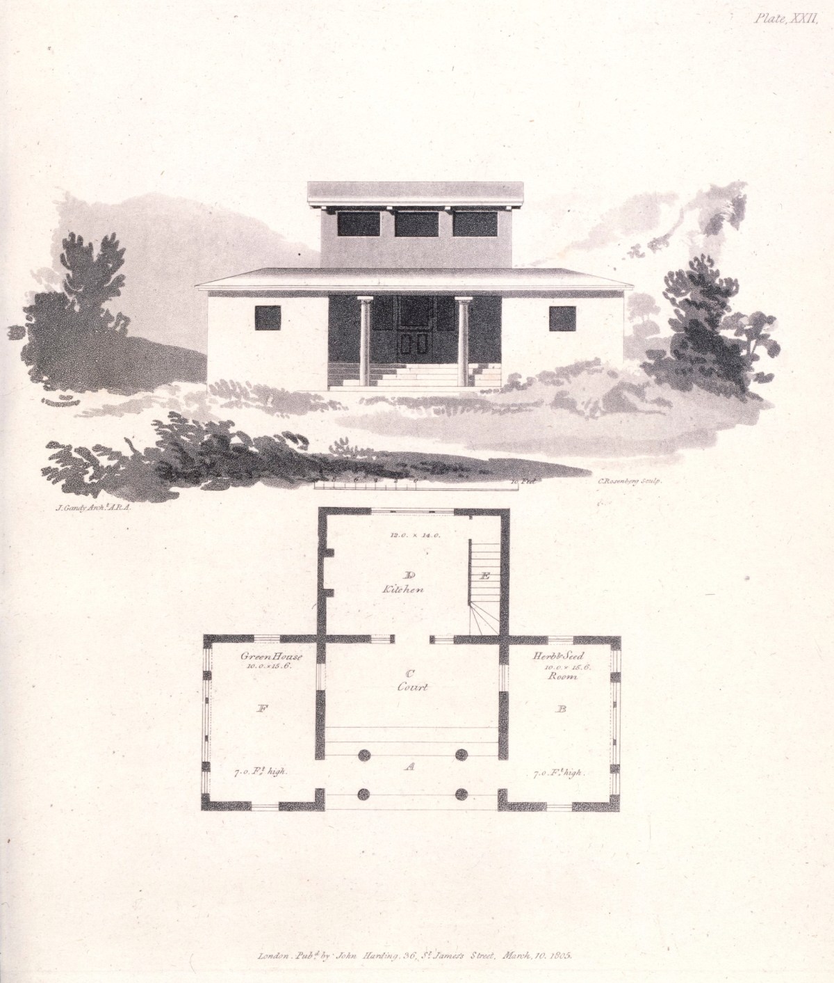 Joseph Michael Gandy ARA, 'A Cottage intended for a Park or Garden'