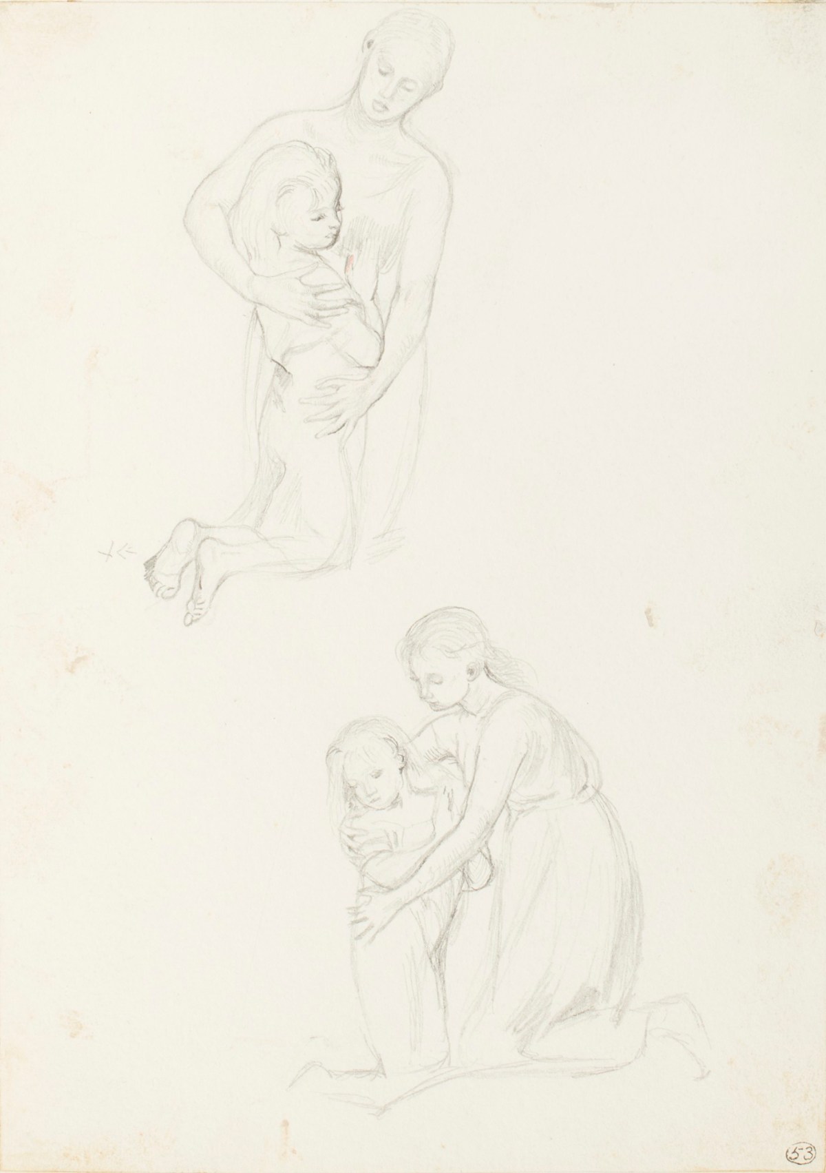 Henry Hugh Armstead RA, Studies of a woman and child for the relief sculpture in the Julius Beer mausoleum