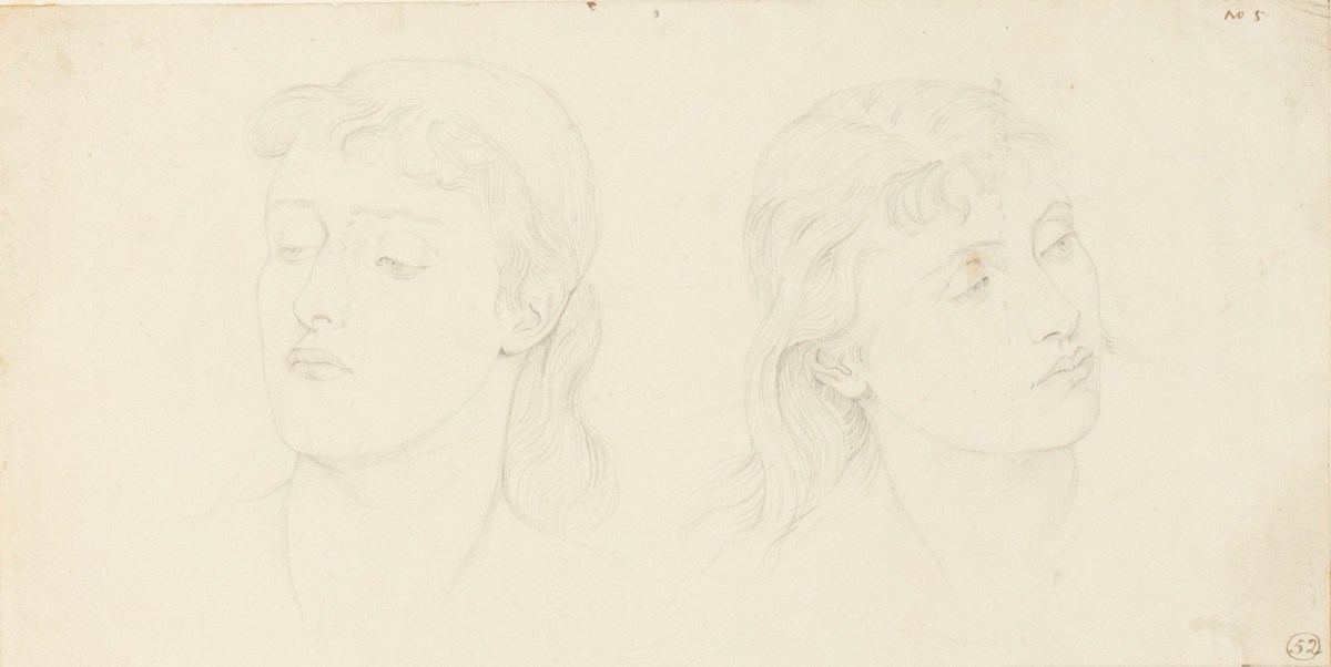 Henry Hugh Armstead RA, Studies of a woman's head for a mosaic design for "St. Michael's Church, Torquay"