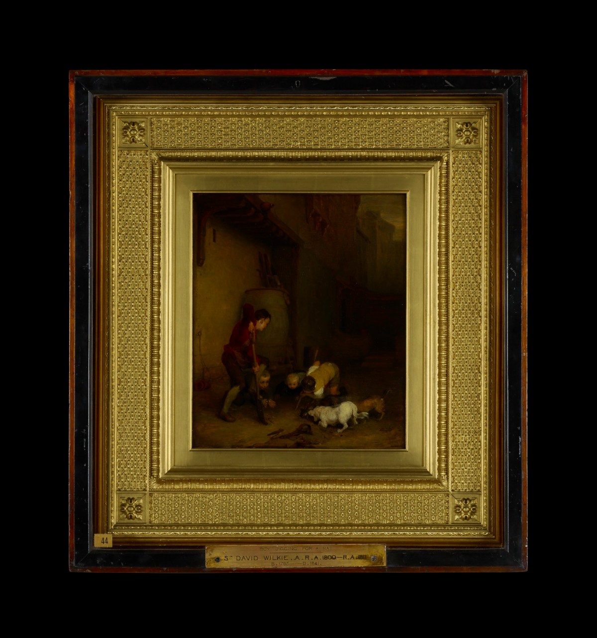 Unknown, Gilded frame for Sir David Wilkie RA 'Boys digging for Rats'