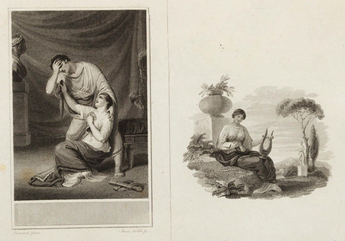 Henry Howard RA, Two scenes: the suicide/lady with a lyre reading
