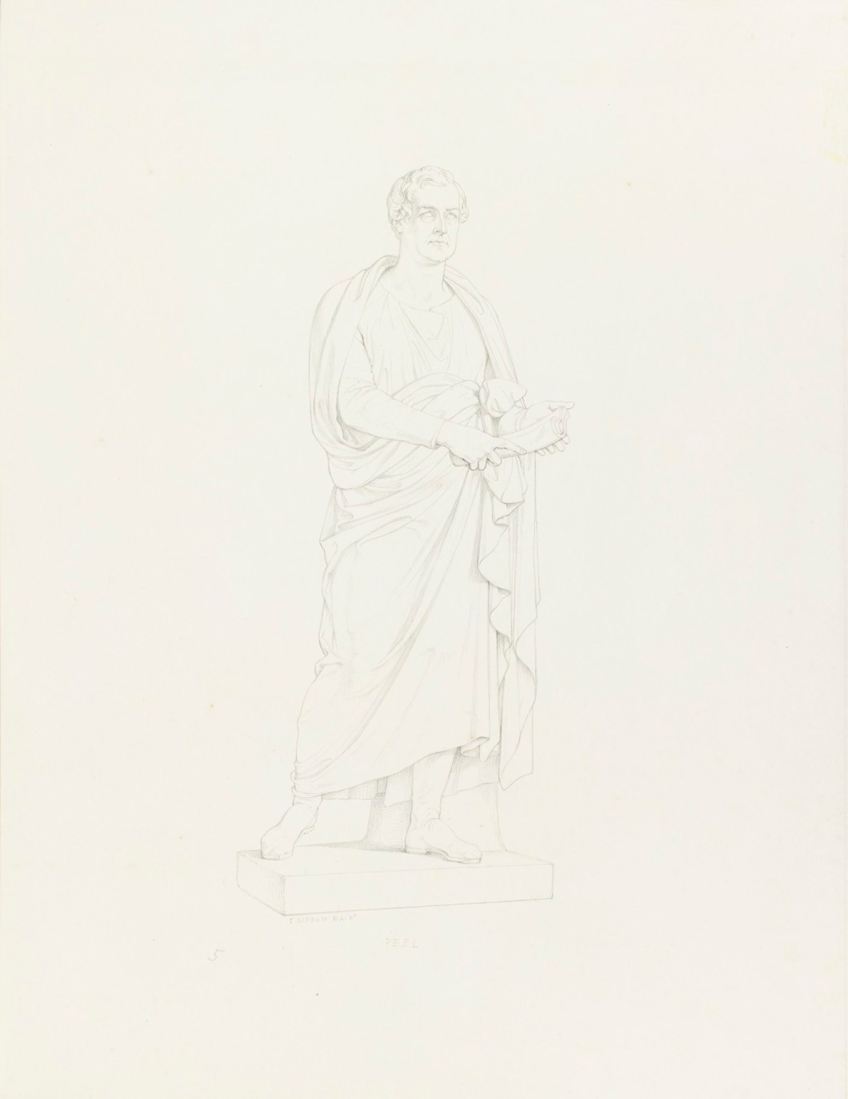 Paolo Guglielmi, Study after Gibson's statue of Sir Robert Peel