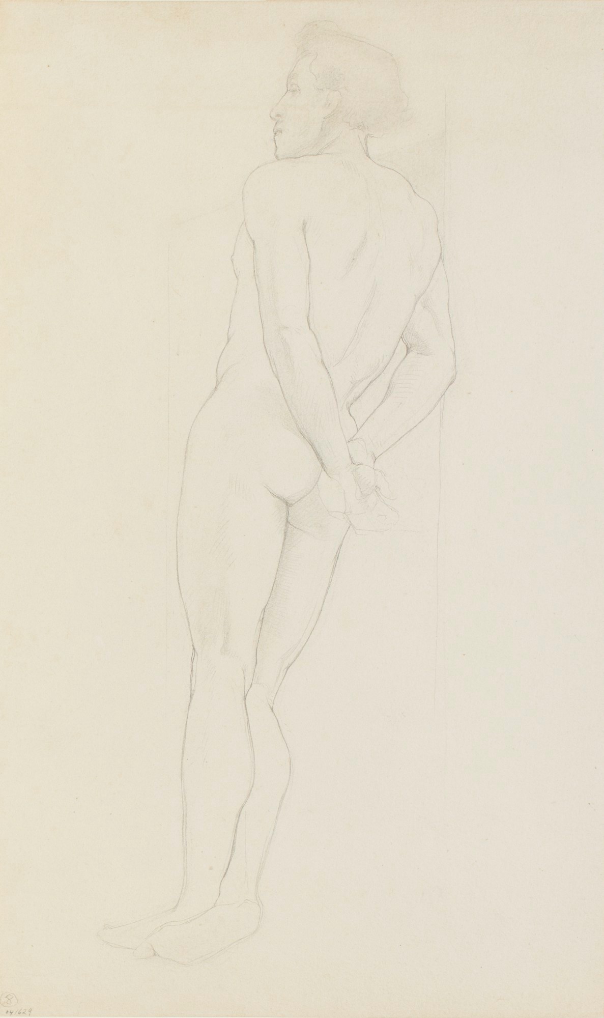 Lord Leighton PRA, Study for the figure of Dante in 'Cimabue's Celebrated Madonna'