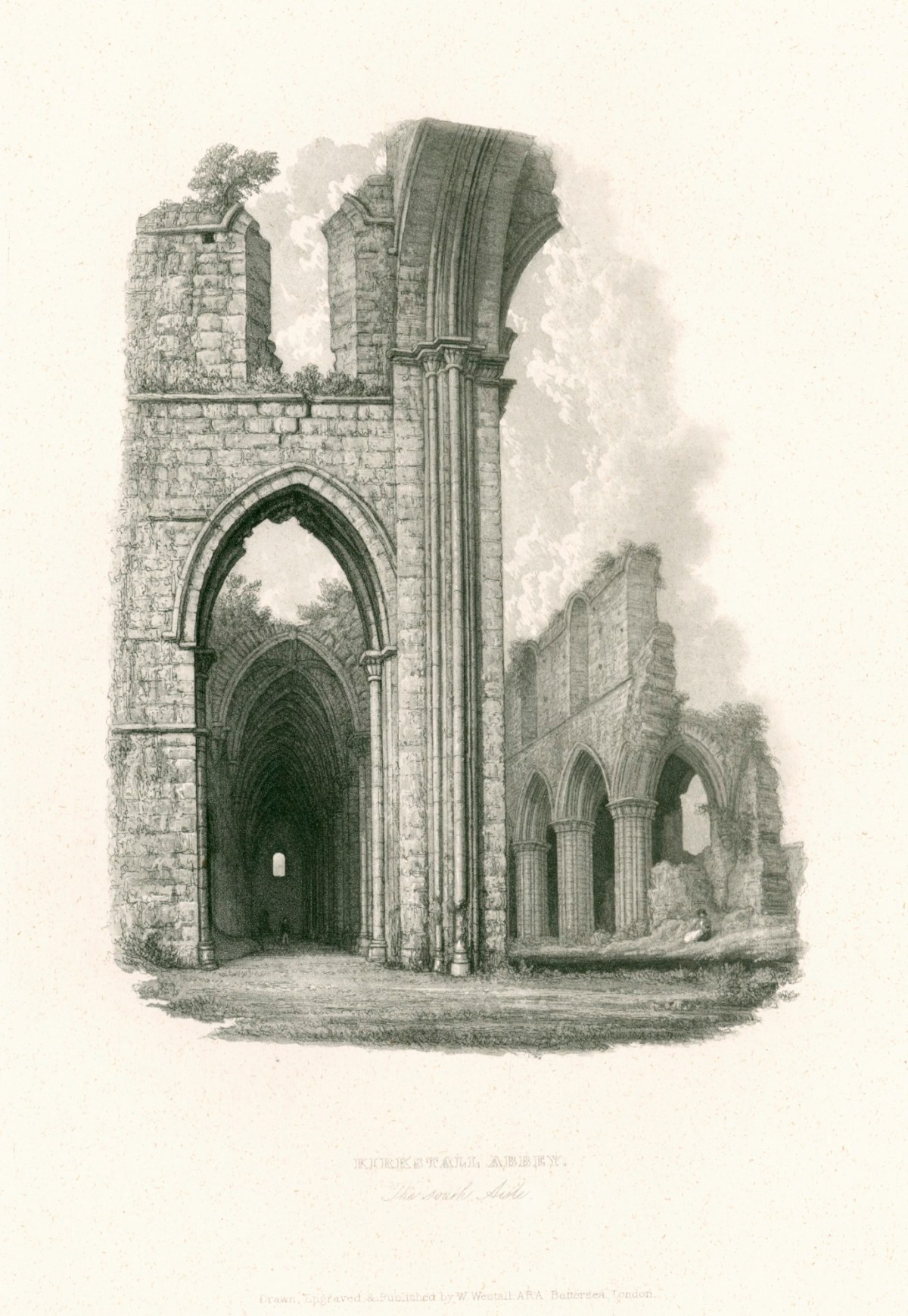 William Westall ARA, Kirkstall Abbey: the south aisle