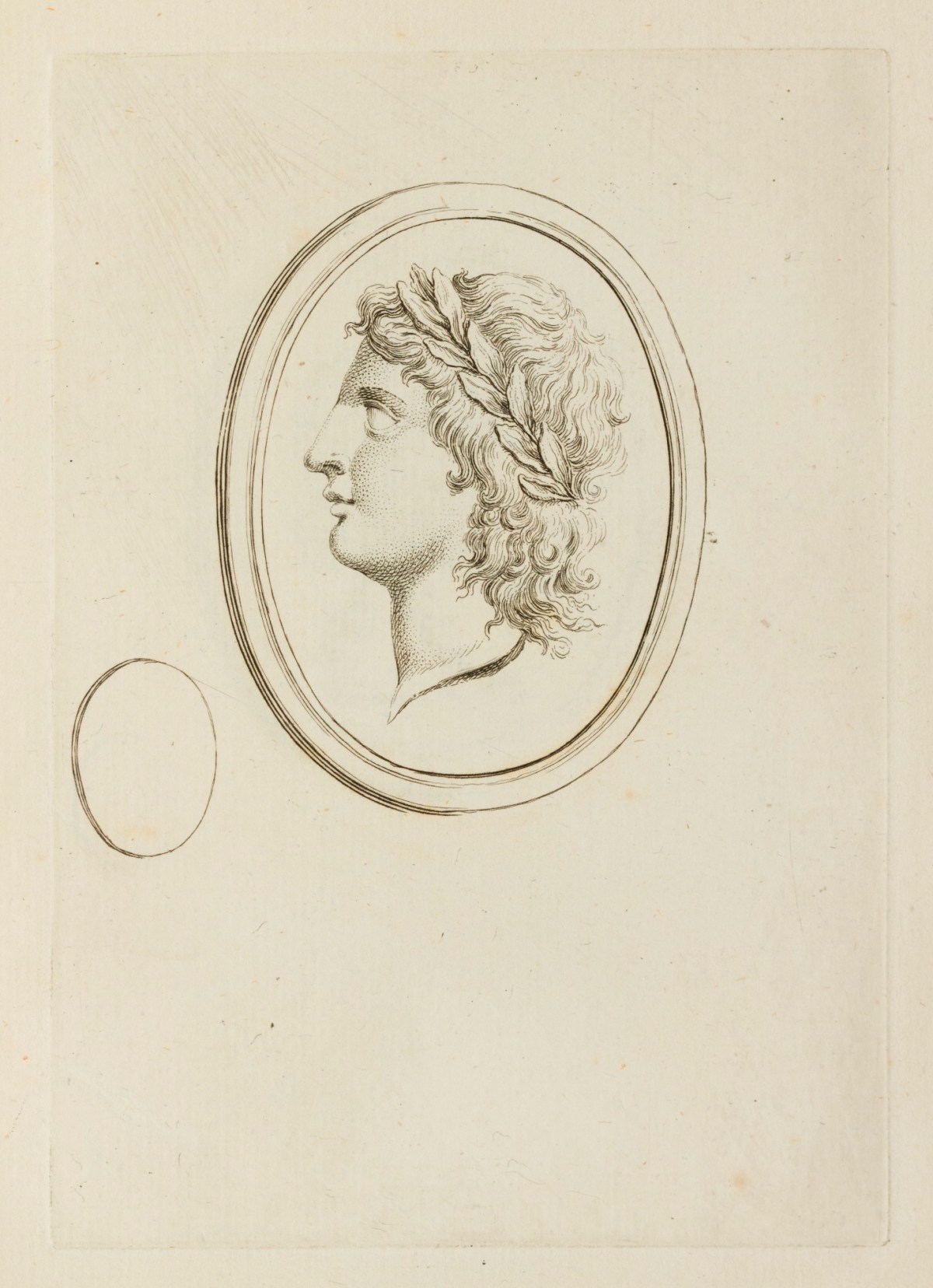 Claude Du Bosc, Head of a man with a crown of laurel