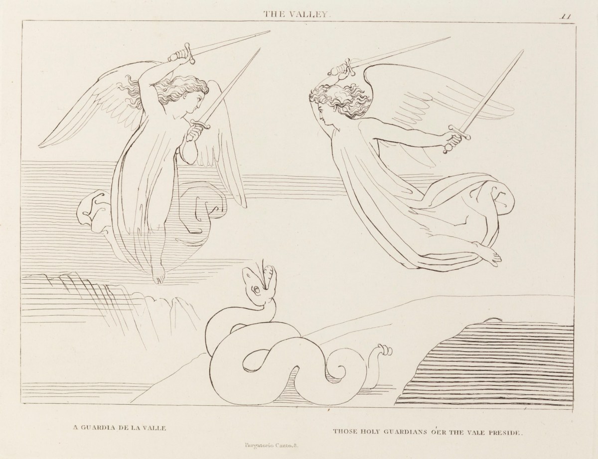 John Flaxman RA, 'The Valley' (from The Divine Comedy, Purgatory)