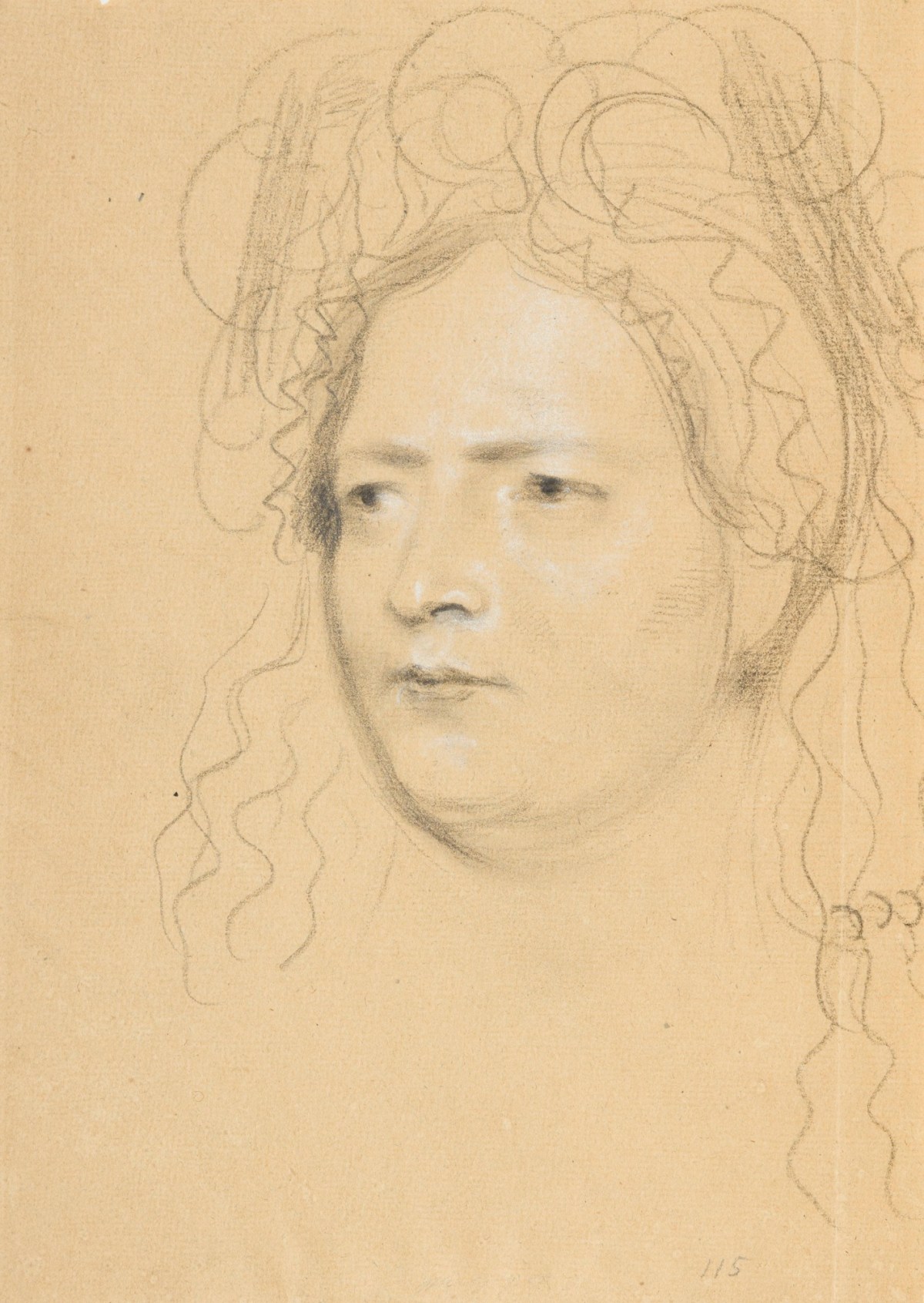 H.P. Briggs RA, Woman with a headdress