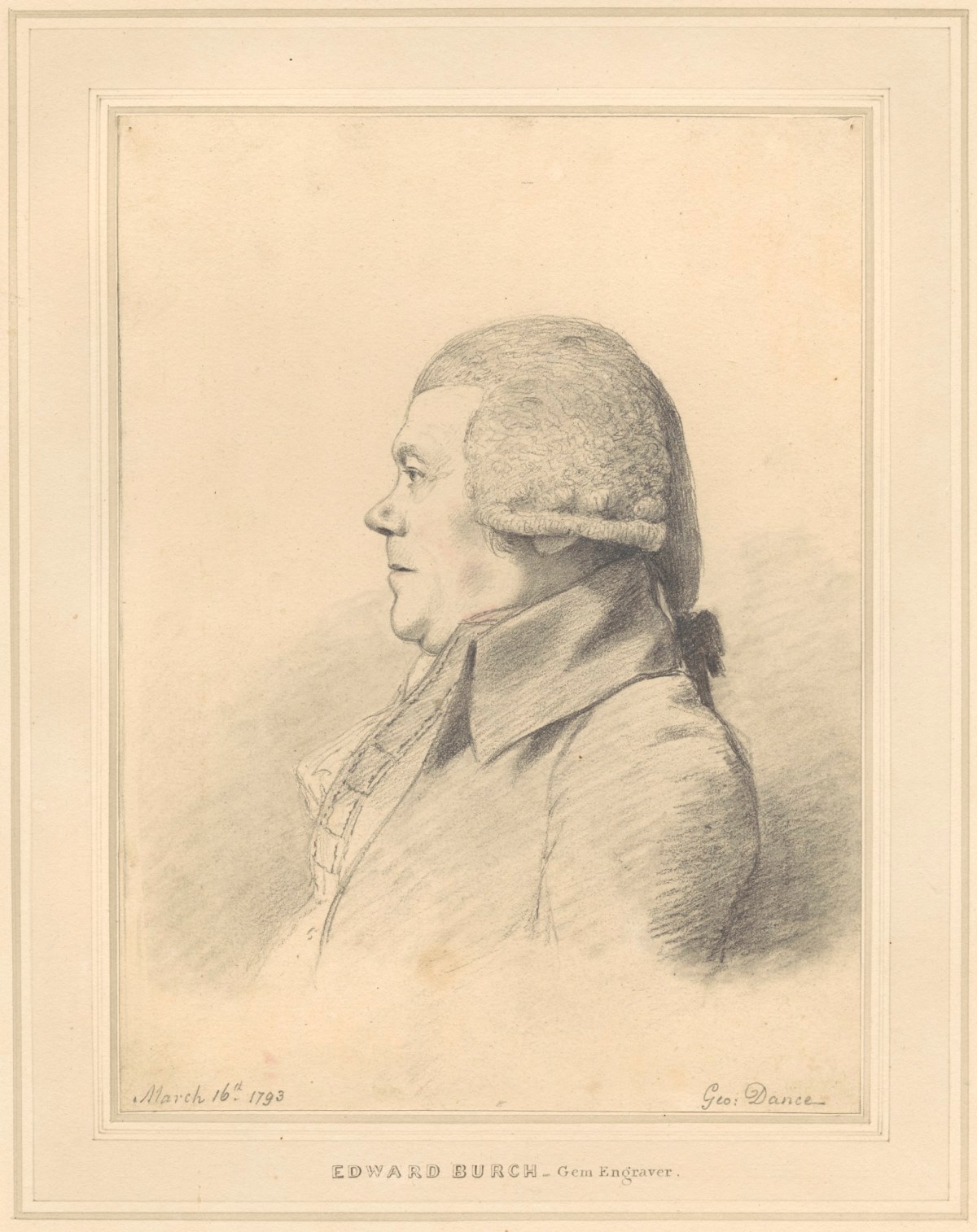 George Dance RA, Portrait of Edward Burch, R.A.