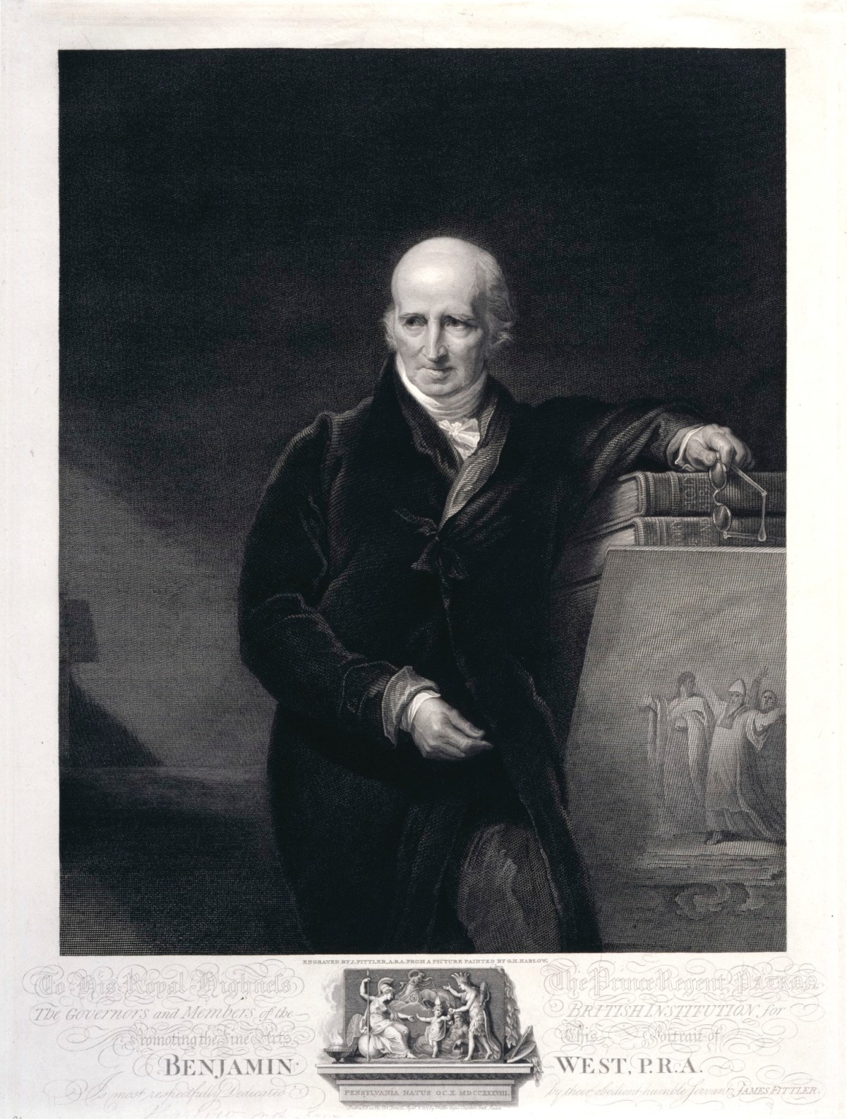 George Henry Harlow, Portrait of Benjamin West, P.R.A.