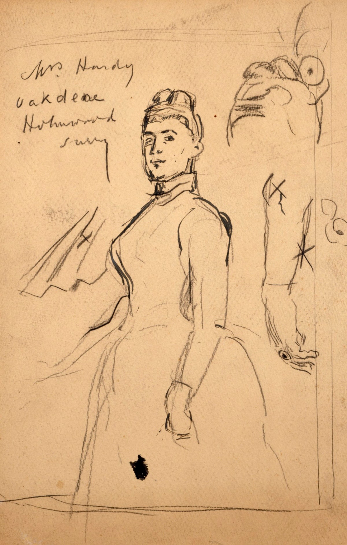 Sir John Everett Millais Bt. PRA, A rook in flight - a study for 'Christmas Eve, 1887'