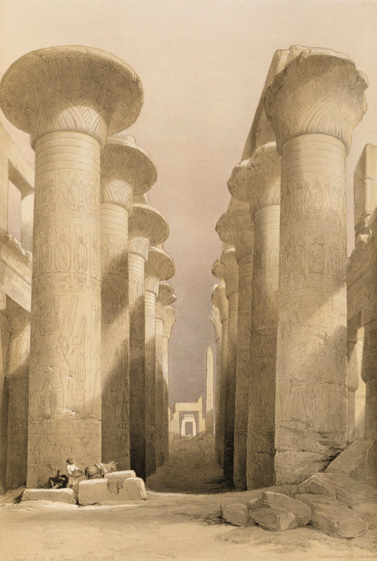 David Roberts RA, Great Hall at Karnac, Thebes